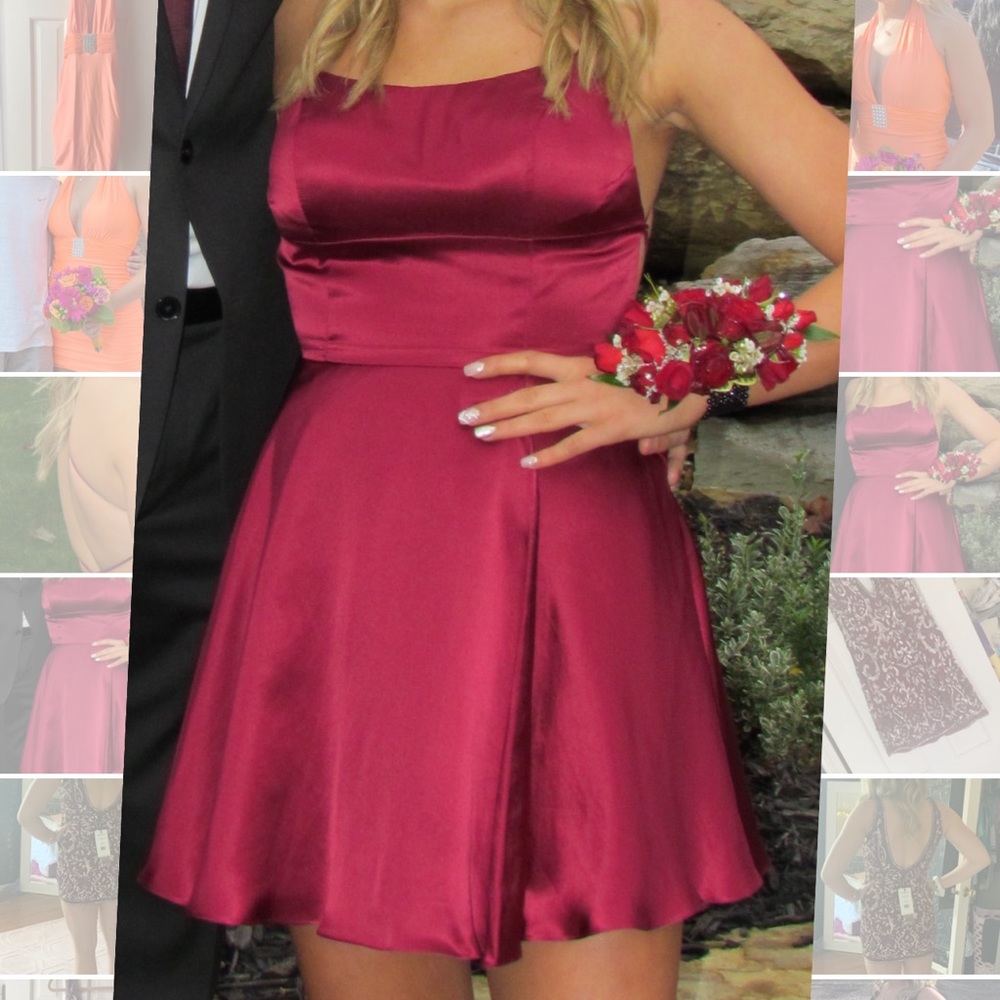 Sherri hill tie back homecoming dress